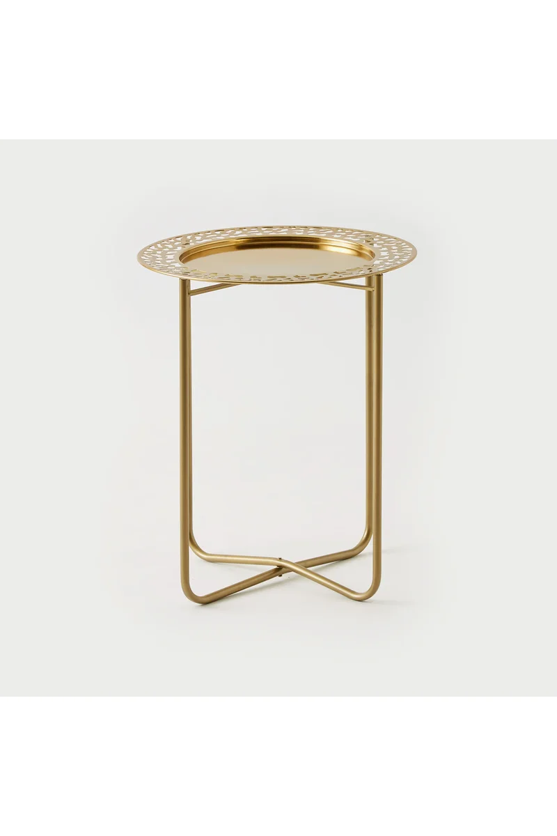 LIFESTYLE Metallic Accent Table - 41x41x49 cms